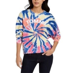 Tommy Hilfiger Women’s Multicolor L Tie Dye Crew Neck Sweatshirt in EUC